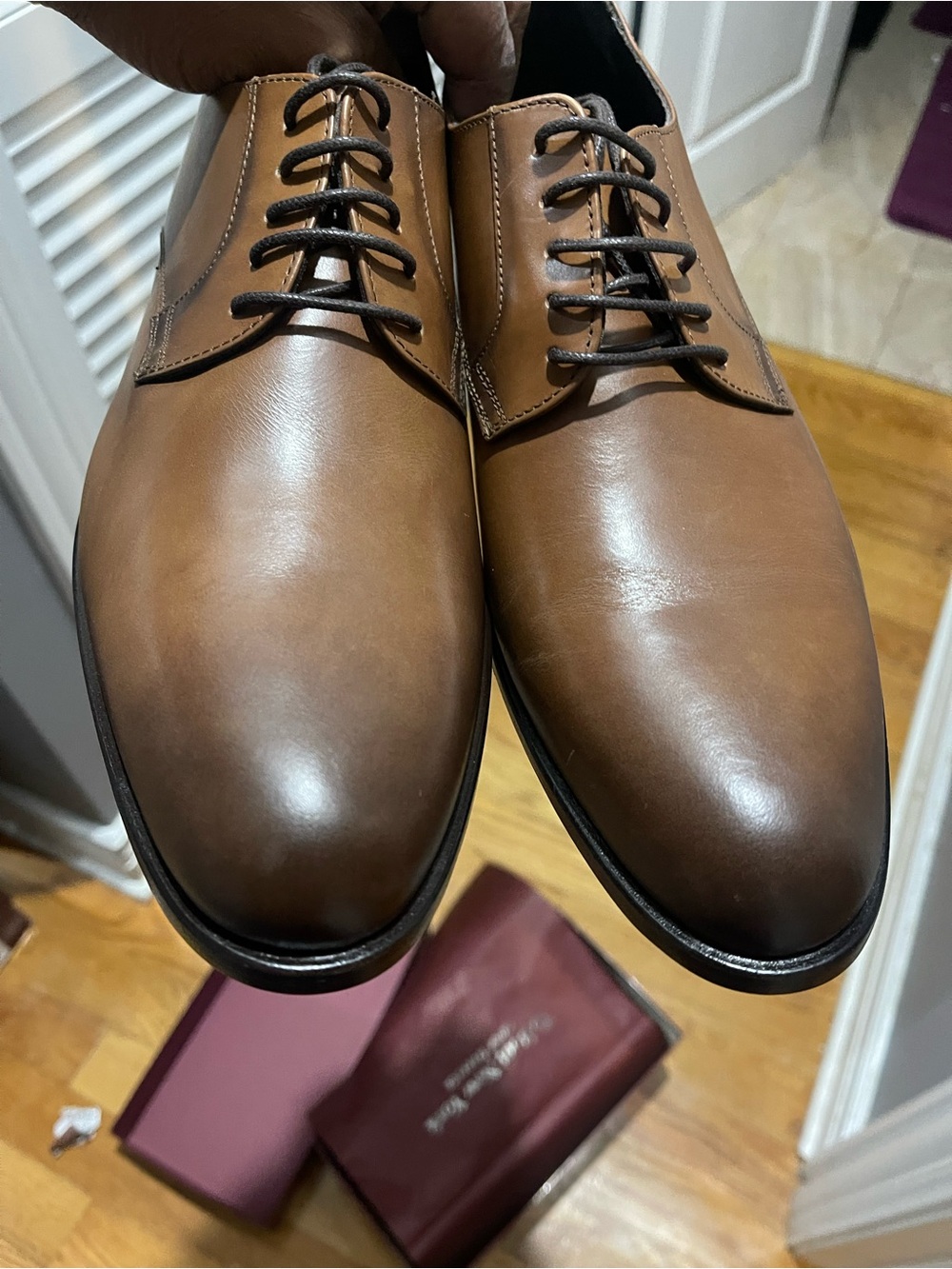NEW To Boot NY Brown Leather Derby Lace-Up Shoes Sz 10.5